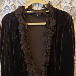 Elie Tahari Crushed Velvet Duster